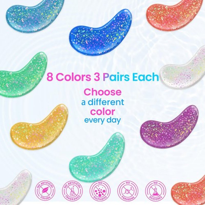 Onespring Under Eye Patches (24 Pairs) - Eye Masks for Wrinkles, Puffy Eyes, Dark Circles, Eye Bags, Easter Basket Stuffers, Gifts for Teenage Girls, Under Eye Mask for Refreshing, Revitalizing