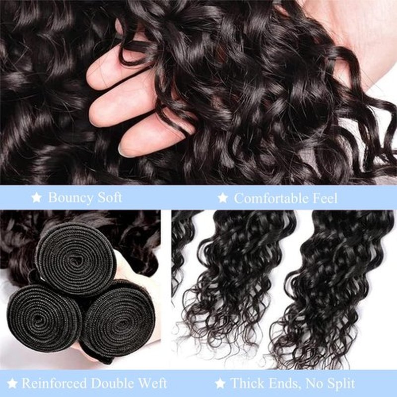 12A Human Hair Bundles 14 16 18 Inch Curly Bundles Human Hair 100% Unprocessed Brazilian Virgin Hair 3 Bundles Human Hair Extensions Quick Weave