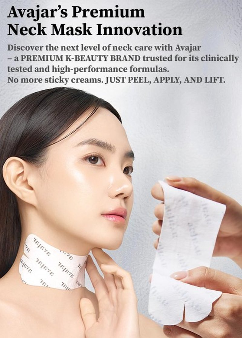 Avajar Collagen Neck Mask - PDRN Firming & Tightening Treatment with Niacinamide, 5-Pack