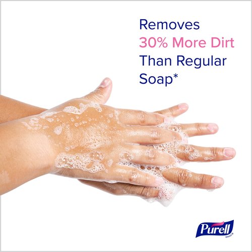 PURELL HEALTHY SOAP with CLEAN RELEASE Technology Foam, Light Fragrance, 1200 mL Refill for PURELL ES10 Automatic Soap Dispenser (Pack of 2) - 8371-02