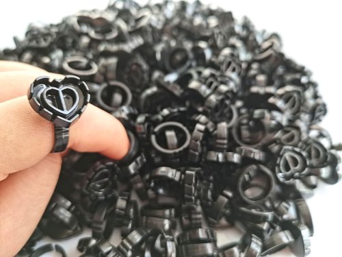 Black Glue Rings for Eyelash Extension,300PCS Smart Eyelash Glue Rings,Disposable Eyelash Glue Holder flower Glue Cups Rings, Heart Lash Rings Lash Glue Holder False Eyelashes Lash Extension Supplies