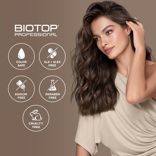 Biotop Professional 700 Keratin + Kale Hair Shampoo - Damaged Hair Repair Rich in Vitamins A, C + K - Fights Frizz & Reduces Breakage in Coarse, Thick Hair - 8.45 oz
