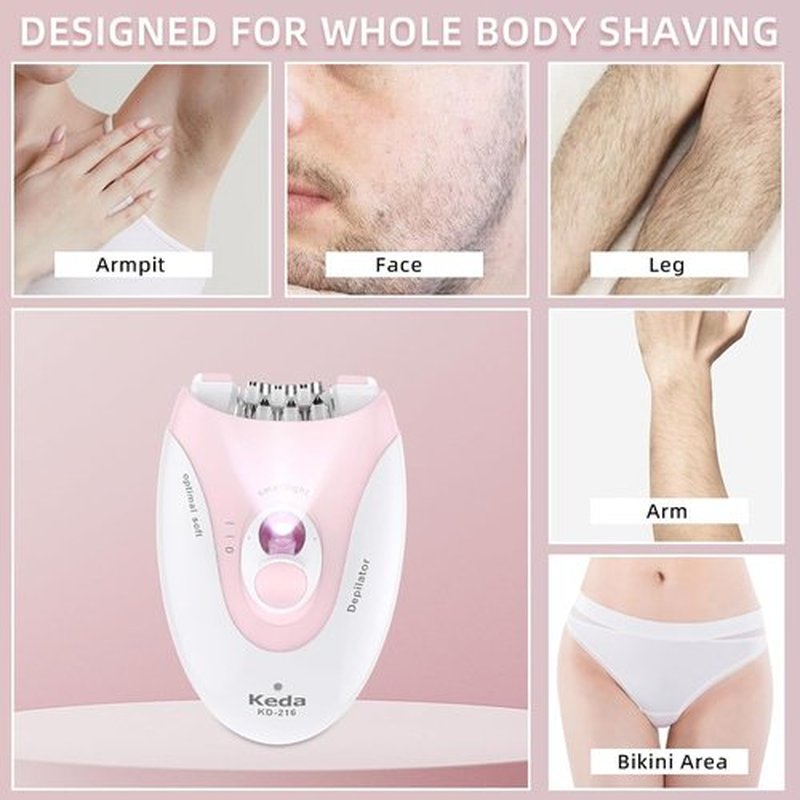 **Glabrouse Epilator for Women - 2-Speed Face Trimmer for Smooth Skin | Hair Removal for Face, Bikini, Arms, Legs**