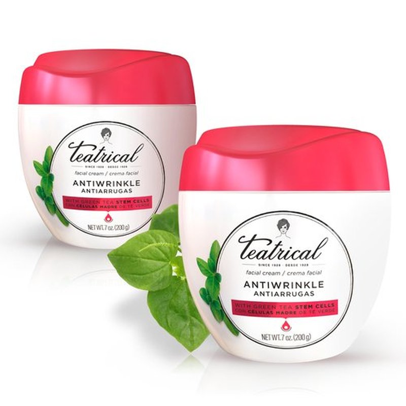 TEATRICAL Anti Wrinkle Face Cream, Face Moisturizer Infused with Green Tea Stem Cells, Helps Reduce Fine Line & Wrinkles, Face Cream for Women, Floral Scent, 7 oz (Pack of 2)