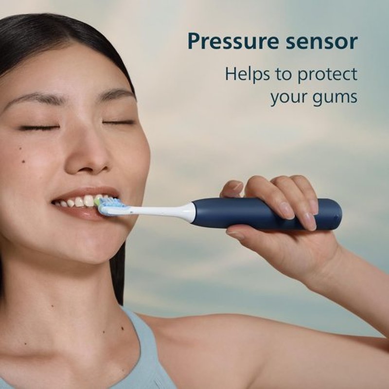Philips Sonicare 5900 Series Electric Toothbrush - Advanced Sonic Technology, Pressure Sensor, 6 Settings | Navy Blue Model HX7133/02