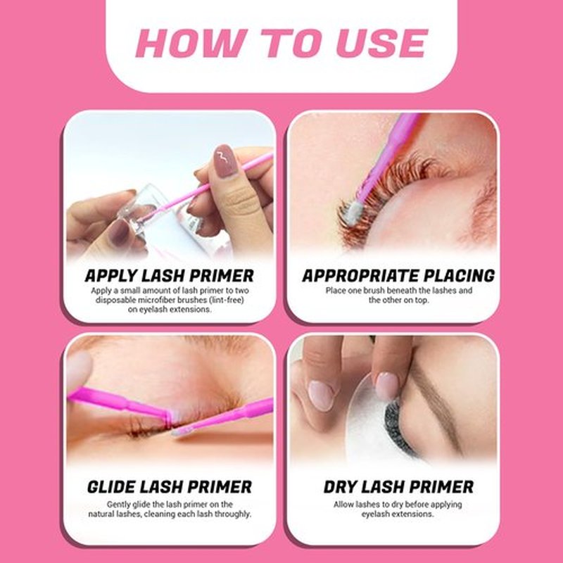 Forabeli Lash Primer Spray for Eyelash Extensions 50ml | Large Value Size Pre-Treatment | Maximum Retention & Adhesion Booster | Protein Remover & Cleanser | Oil Free Formula | 1.69 fl oz