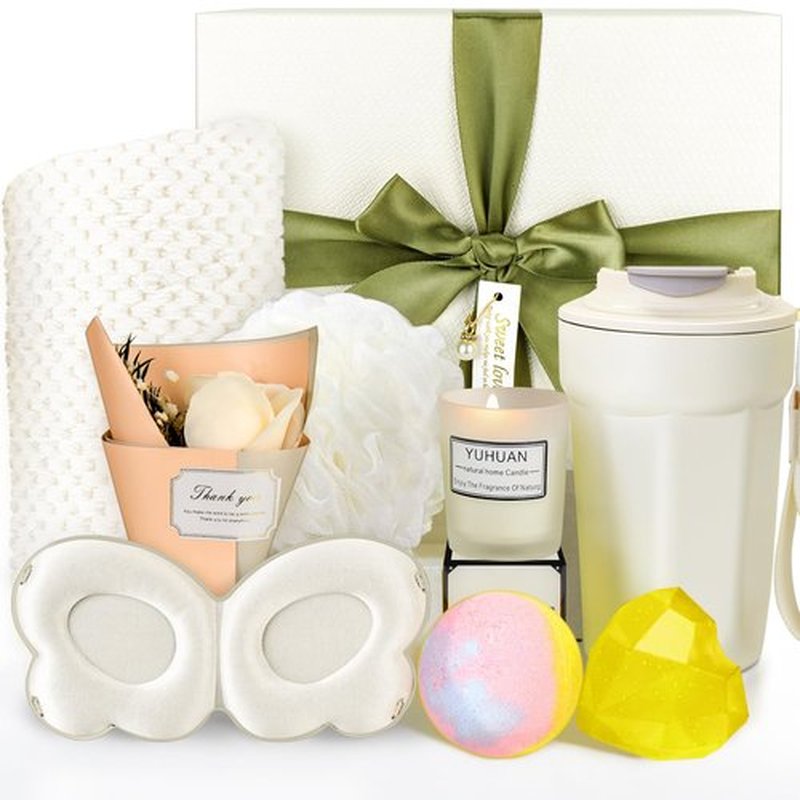 Marsheepy Happy Birthday Gifts for Women， Valentines Day Gifts，Happy Bestie Birthday Gift Basket for Women, Mom, Wife, Girlfriend, Sister, Christmas, Mothers Day Gifts