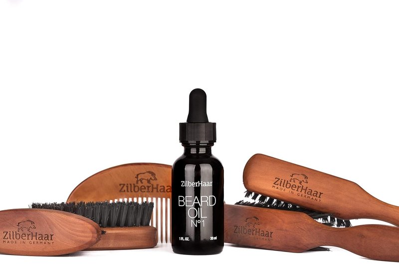 ZilberHaar Beard Oil Bundle - Nourishing Oil, Brush & Comb for Healthy Grooming