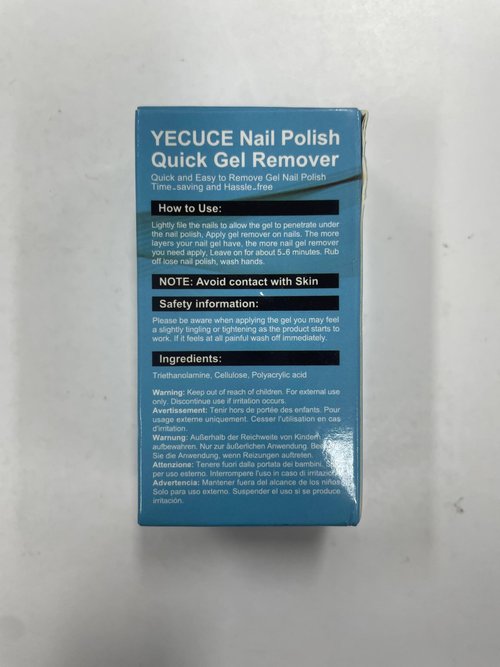 Gel Nail Polish Remover 15ml with Nail File & Nail Polish Scraper, Gel Polish Remover Soak-Off Gel Polish, Quickly & Easily Remove Nail Polish Within 2-3 Minutes, No Need Tin Foil & Don't Hurt Nails