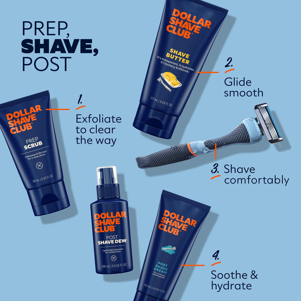 Dollar Shave Club | Shave Butter 6 ounce | Translucent Shaving Cream for Sensitive Skin,(Pack of 4)