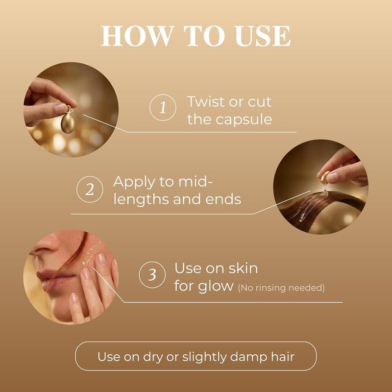 Vitamin E Capsules - 2-in-1 Hair Serum & Face Glow with Aloe Vera - Lightweight & Non-Greasy - 60 Capsules