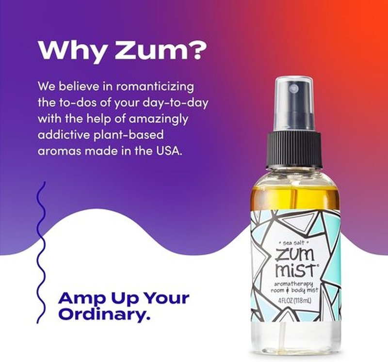 Indigo Wild Zum Mist Room & Body Spray - Aromatherapy Essential Oil - Sea Salt Scent | 4 fl oz (2 Pack)