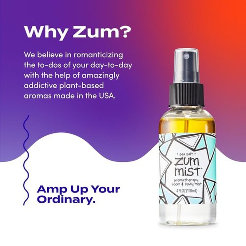 Indigo Wild Zum Mist Room & Body Spray - Aromatherapy Essential Oil - Sea Salt Scent - 4 Fl Oz