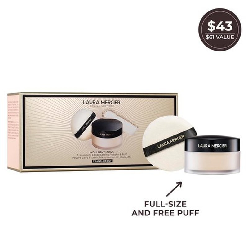 Laura Mercier Translucent Loose Setting Powder - 24HR Shine Control & Soft Matte Finish | Long-Lasting Wear, 4 Shades for All Skin Tones