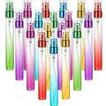 Skiennix Mini Travel Perfume Spray Bottles - 10ml Colorful Glass Atomizers | Refillable Fine Mist Sprayers (Set of 18)