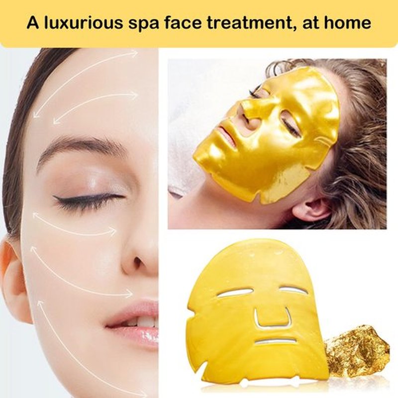 Adofect 15 Pack 24K Gold Crystal Collagen Facial Masks, Face Masks Skincare for Women | Anti-Aging | Reduces Puffiness | Moisturizes | Hydrates | Collagen Mask Set | Suitable for All Skin Types