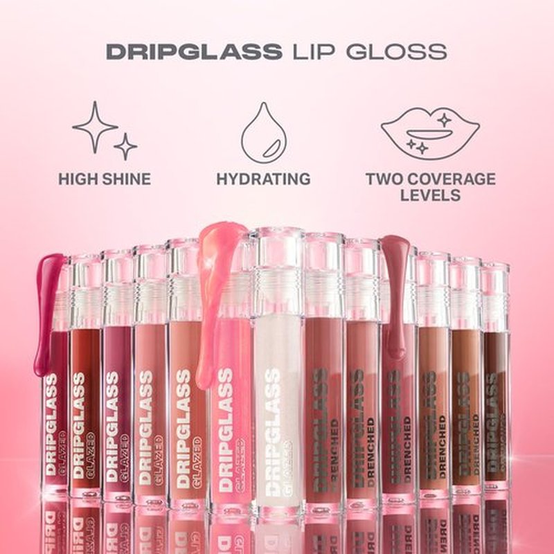 MORPHE Dripglass High Shine Lip Gloss - Non-Sticky, Glass-Like Finish - Infused With Squalane & Vitamin E - Shatterproof Mauve (0.13 Fl Oz)