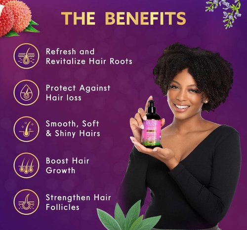 Blaq Luxury Sage & Lychee Strong Hold Styler Gel - Non-Alcoholic and Non-Flaky Formula for All-Day Hold – Biotin Infused - Promotes Hair Repair, Growth, and Manageability - 12oz