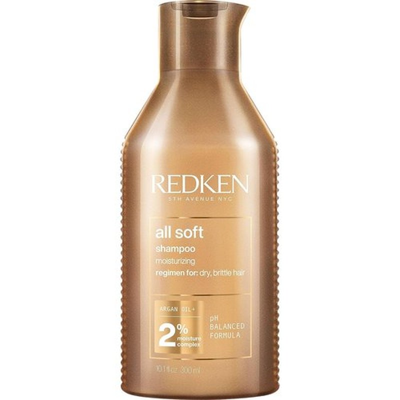 Redken All Soft Shampoo - Moisturizing Formula with Argan Oil for Soft, Hydrated Hair | Color-Safe
