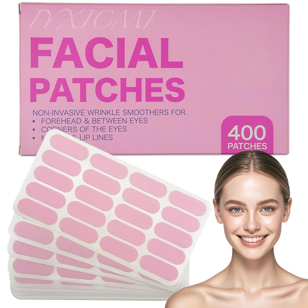IyxicmI Face Tape for Wrinkle Overnight, 400 PCS Pre-Cut Facial Patches, Anti Wrinkle Patches for Forehead Between Eyes, Crow’s Feet & Smile Lines, Facial Smoothing Patches, Non-Invasive Easy to Use