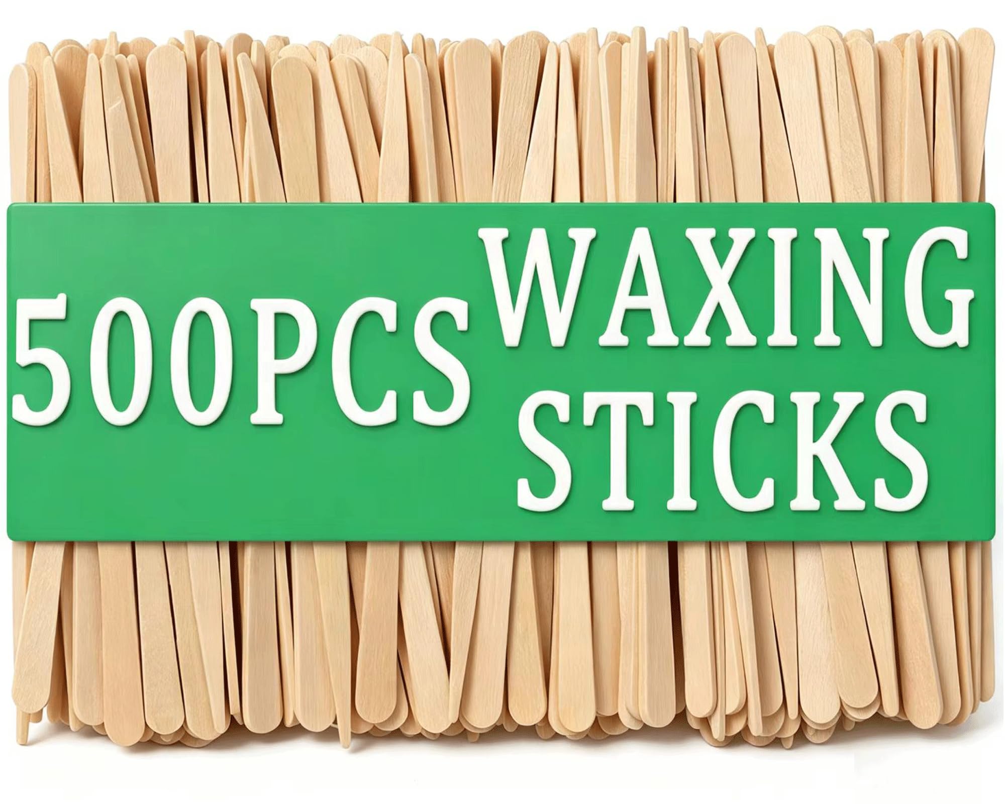 500Pcs Waxing Sticks for Hair Removal - Borogo Eyebrow, Lip, Nose Small Waxing Applicator Sticks for Hair Removal and Smooth Skin - Spa and Home Usage