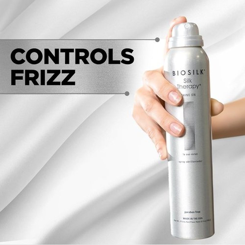 BioSilk Silk Therapy Hairspray - Control Frizz & Enhance Shine | Sulfate-Free, 5.3 Oz