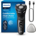 Philips Shaver for Men Series 3000 | Rechargeable Wet/Dry Electric Razor - Modern Steel Metallic