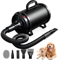 Blanlody Dog Hair Dryer, High Velocity Pet Blower Grooming Dryer, Black