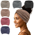 YONUF Wide Headbands For Women Extra Large Headband Twisted Knot Head Bands For Women's Hair Band Scarf Turban Accessories 6 Pack