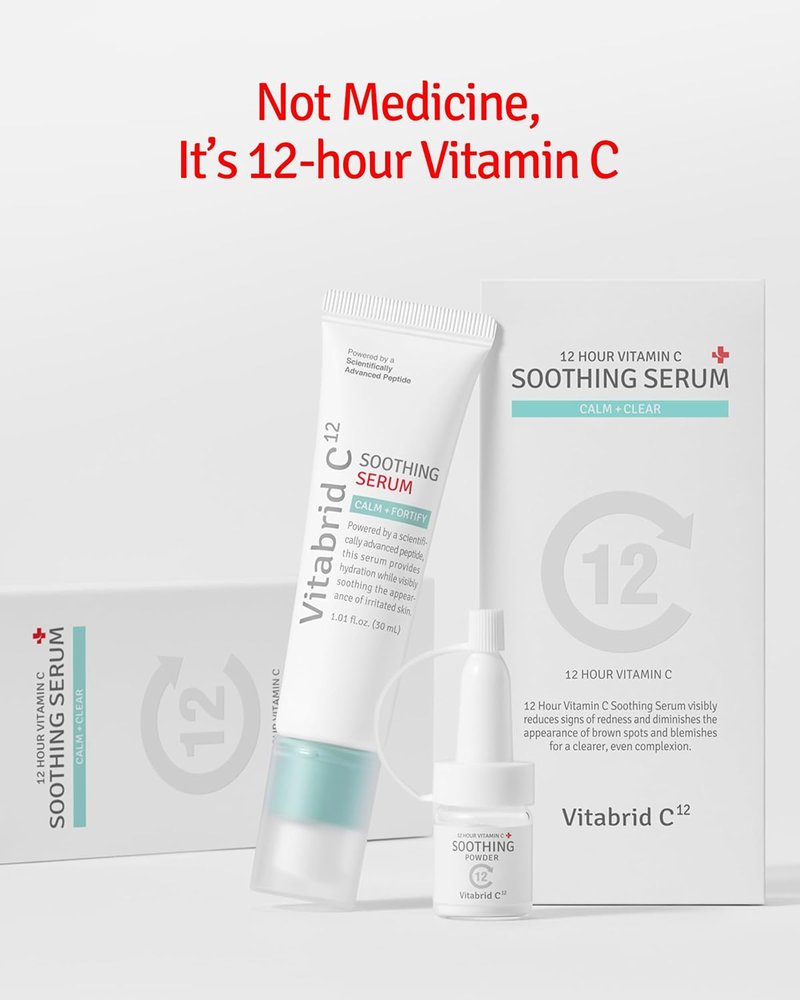 VITABRID C12 Soothing Vitamin C Serum for Acne-Prone Skin - Reduces Redness & Pores | 1.01 fl. oz.