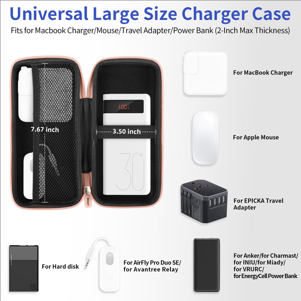 iMangoo Travel Essential Electronics Organizer Charger Case Carrying Pouch