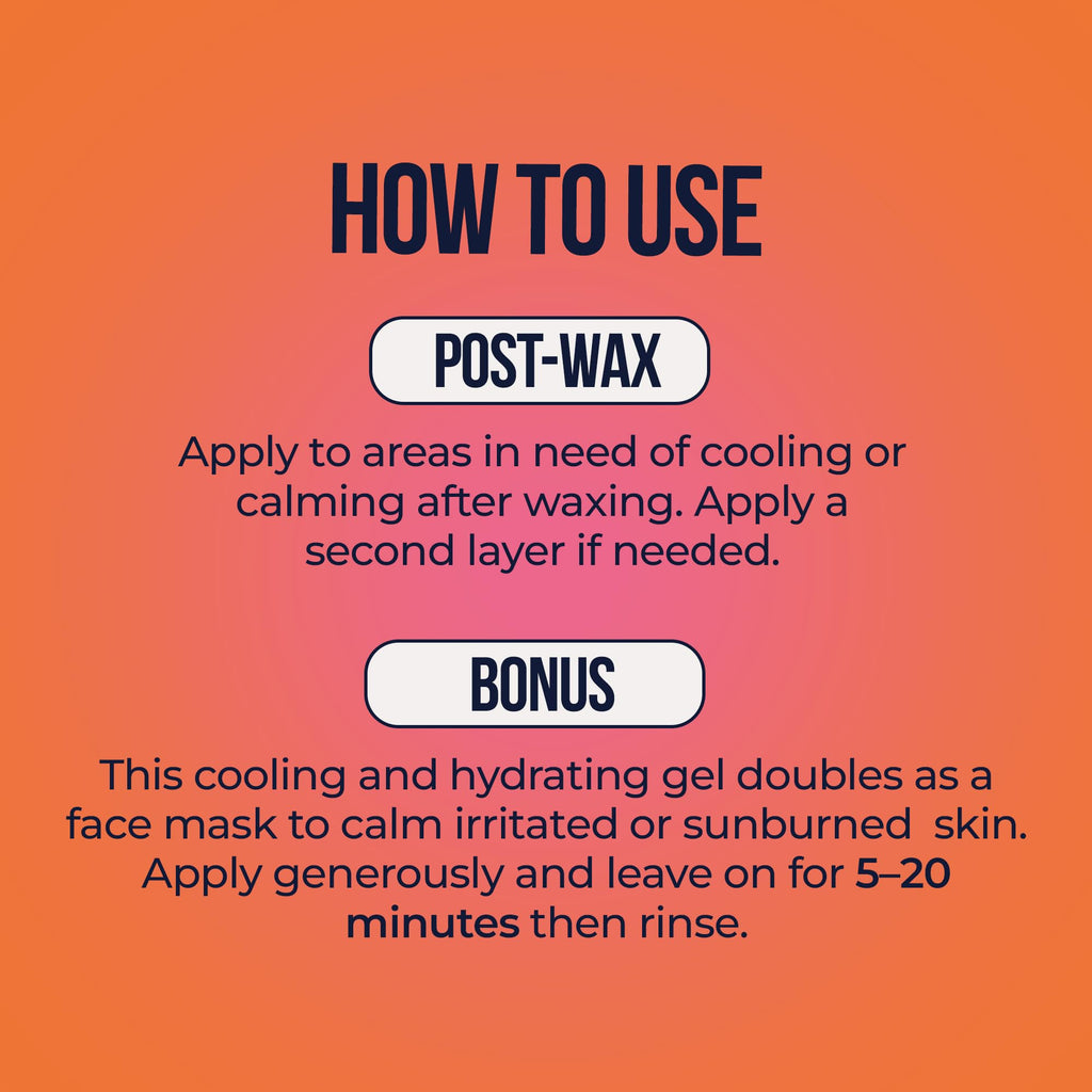 Crybaby Wax Just Cool It Calming Mango Gel Post-Wax Treatment 3.38 fl oz | 93% Organic Mango Aloe Gel, Cooling Soothing After Wax, Vegan & Fragrance Free