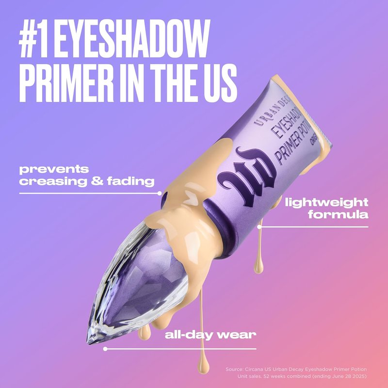 Urban Decay Eyeshadow Primer Potion - Waterproof Eyelid Base for Long-Lasting, Crease-Resistant Makeup | Universal Nude Shade