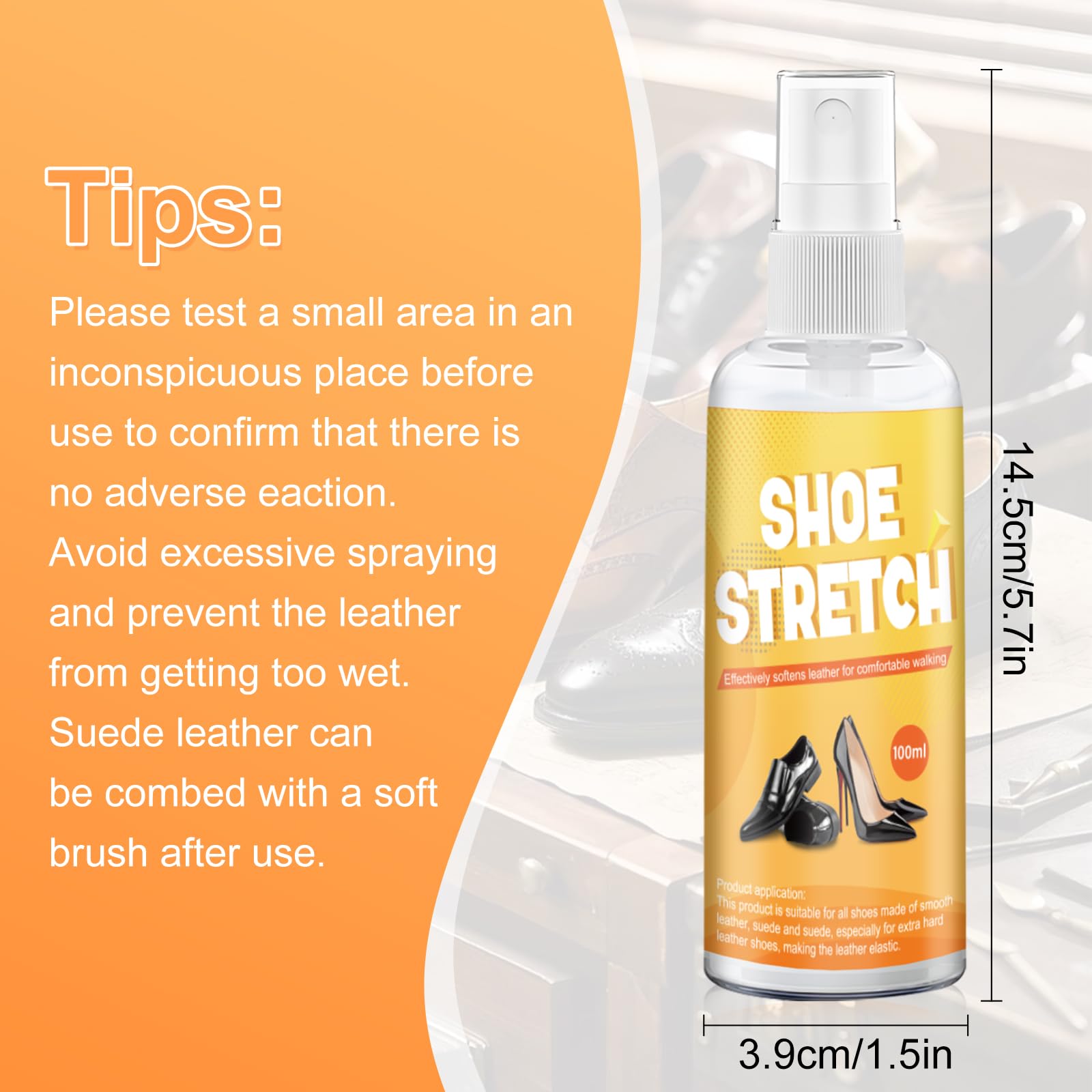 kuailaya Shoe Stretch Spray, Professional Shoe Stretcher Boot Stretcher