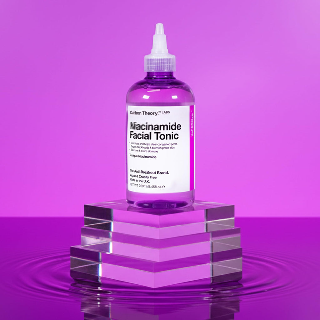 Carbon Theory VaPOREize Niacinamide Face Toner for Blemish Prone Skin, Evens Skin Tone, Helps Minimise and Clear Congested Pores with Calamine Extract 250ml