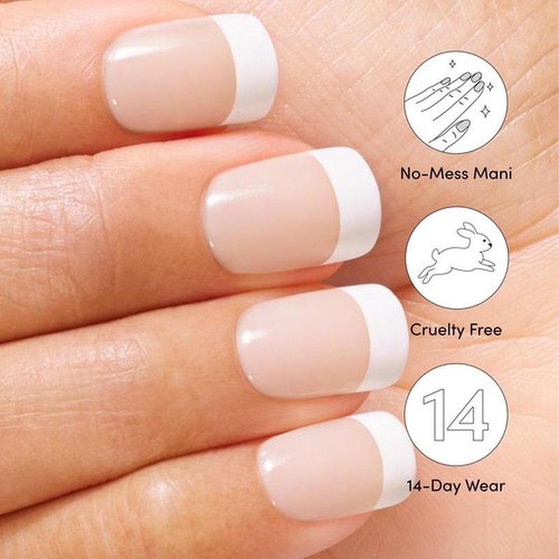 Dashing Diva Magic Press Nail Bundle - French Collection - Square Press On Nails - Day to Night & Homecoming - Long Lasting Gel - Lasts Up to 7 Days - 2 Sets