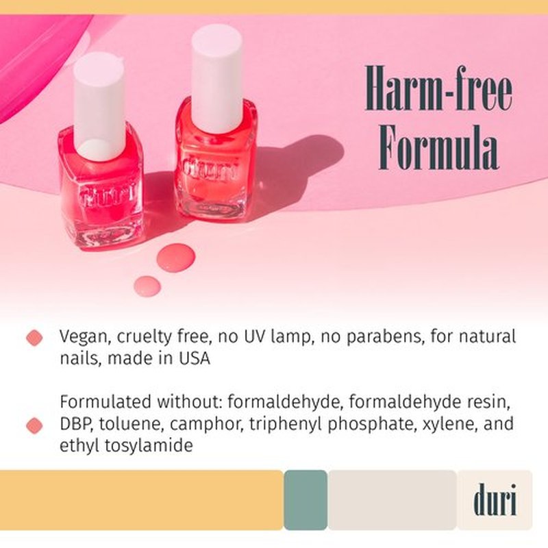 duri 151N Passion - Neon Hot Pink Nail Polish, Matte Finish, Quick Drying, 0.45 Fl Oz
