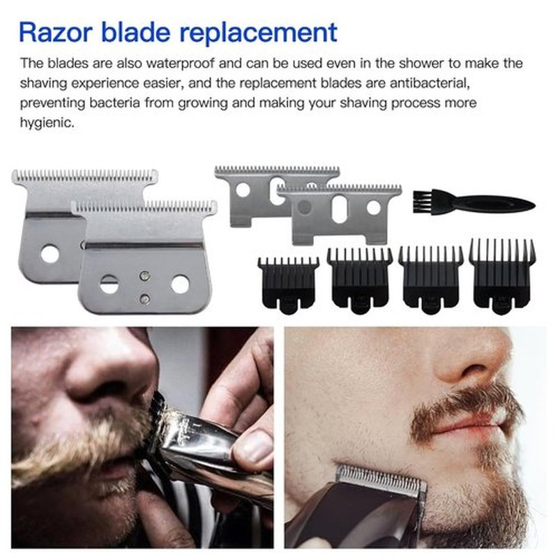 Andis | Durable Replacement T Liner Clipper Blades - Fits GTX, GTO, Blackouts & T Outliner | 2-Pack, Silver