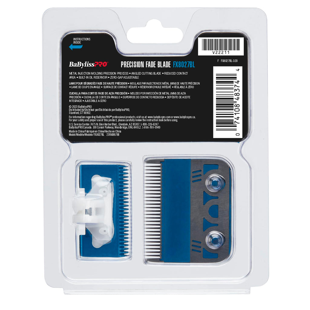 BaBylissPRO Blue Titanium Precision Fade Fine Detailing Blade MIM Process