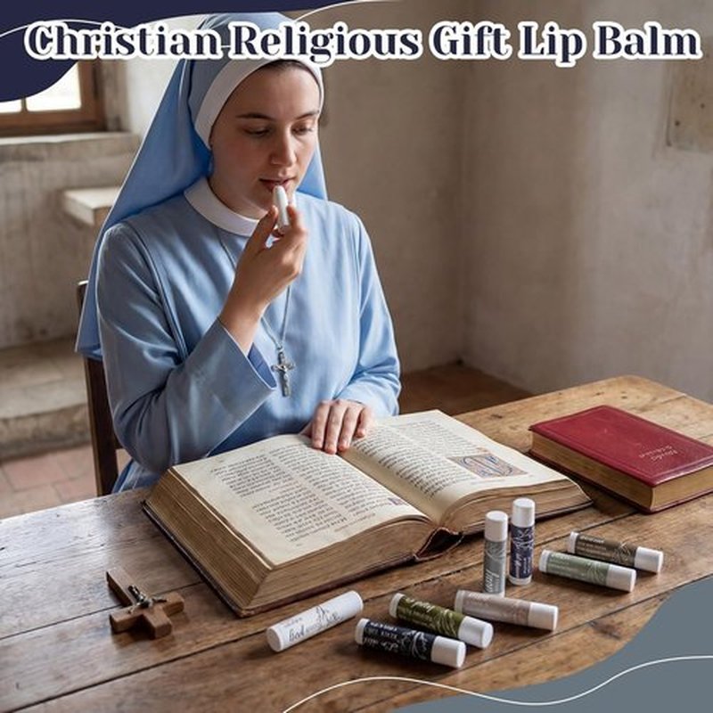 Skiennix 50 Pcs Christian Lip Balm Set - Perfect Religious Gifts for Easter & Mother's Day | Moisturizing Party Favors