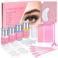 Lash Lift Kit, Eyelash Perm Kit with Glue Balm, Perm, Fixation, Nutrition, Silicone Pads for Lash Curling, Professional Lash Perm Set for Natural Long-Lasting Curl, Home Eyelash Lifting Kit for Women