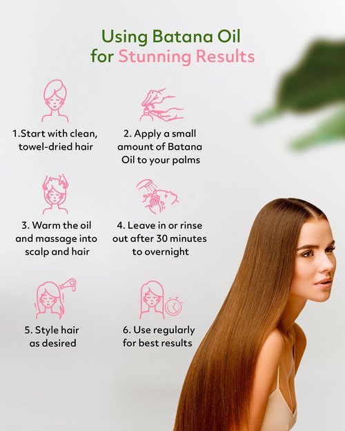 Leven Rose Organic Batana Oil Hair Serum for Hair Growth, 2 oz - Repairs Split Ends, Dry Damaged Hair, Supports Collagen Production, Chemical Free Scent, Simple Application