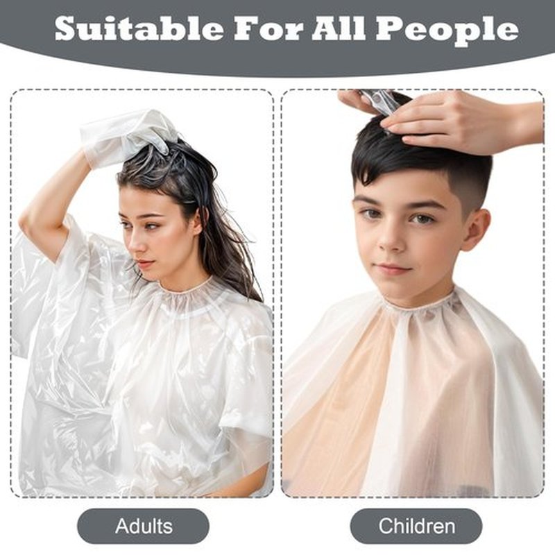 20 Pcs Disposable Capes Waterproof Hair Cutting Cape Hair Color Cape Disposable Hair Salon Capes for Hair Stylist, Hair Dye and Styling Bibs for Home and Salon Use 39 x 39 inch Disposable Barber Cape