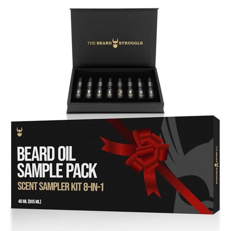 Beard Struggle Beard Oil Sampler Kit - 8 Premium Viking Scents for Luxurious Beard Care