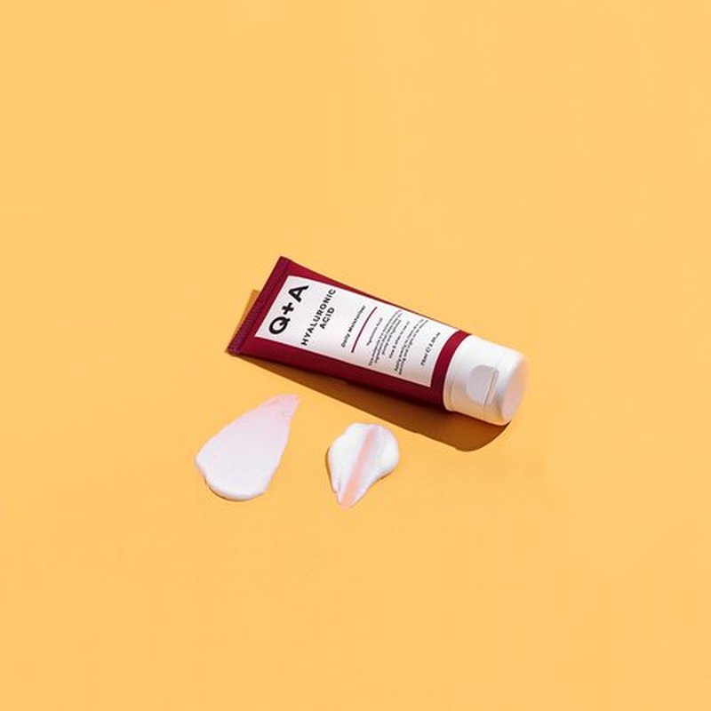 Q+A Hyaluronic Acid Daily Moisturizer (75ml), Hydrating Face Cream with Polyglutamic Acid and Rice Bran Extract, For Soft, Even and Nourished Skin, Fragrance Free Skincare