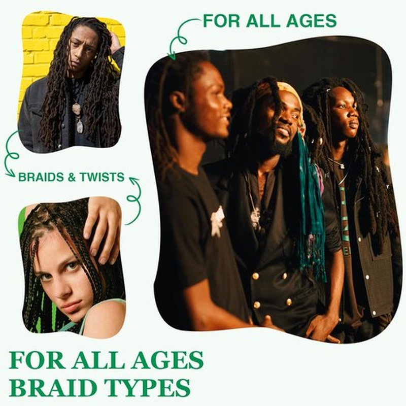 Braid Spray Rose Mint for Dreads Dreadlocks - Braids Locks Sprays Rose Water Braiding Spray for Locs Dull Shine & Lightweight - Loc Moisturizer for Box Braids Rosemary Oil for Hair Growth Hair Bonnet
