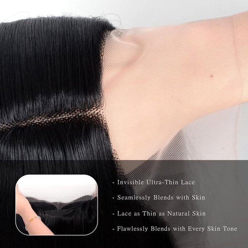 Black Wigs for Women 26 Inches Long Straight Layered Wig Middle Part Black Layered Wigs Natural Looking Heat Resistant Synthetic Wig for Daily Party Cosplay Use (#1B Natural Black, 26 Inch)