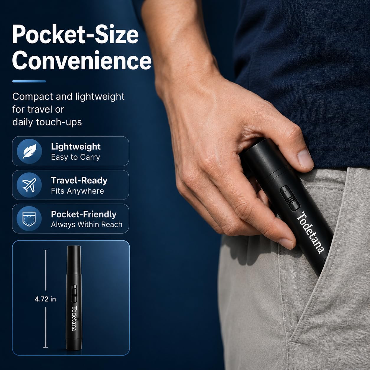 Todetana 2 Pack Nose Hair Trimmer, USB Rechargeable Ear & Nose Trimmer