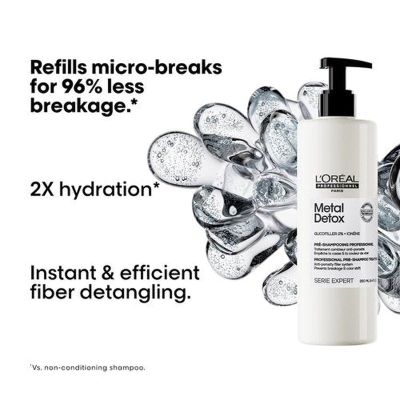 L'Oréal Professionnel Paris Metal Detox Pre-Shampoo Treatment - Strengthens & Protects Color-Treated Hair