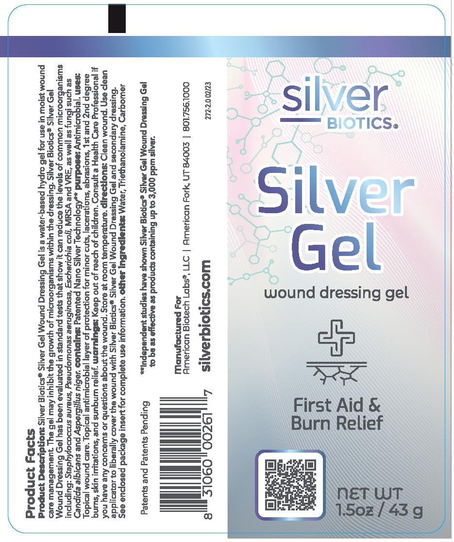Silver Biotics 24 PPM Silver Wound Healing Gel | Layer of Protection for Cuts, Irritations, and Burns | 1.5 oz